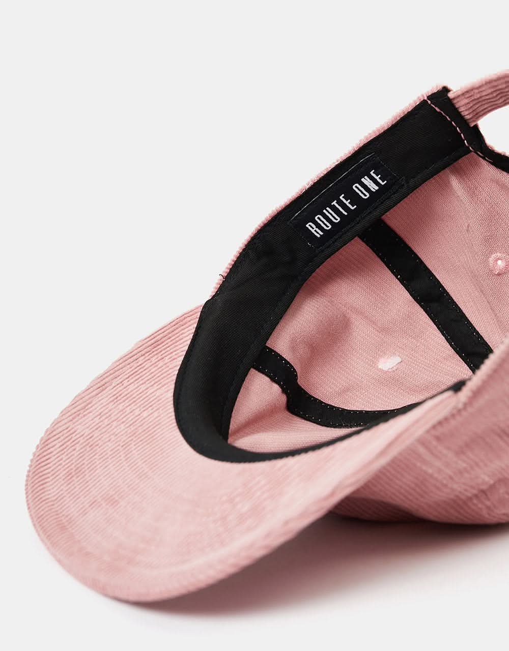 Route One Face The Music Cord 6 Panel Cap - Dusty Pink