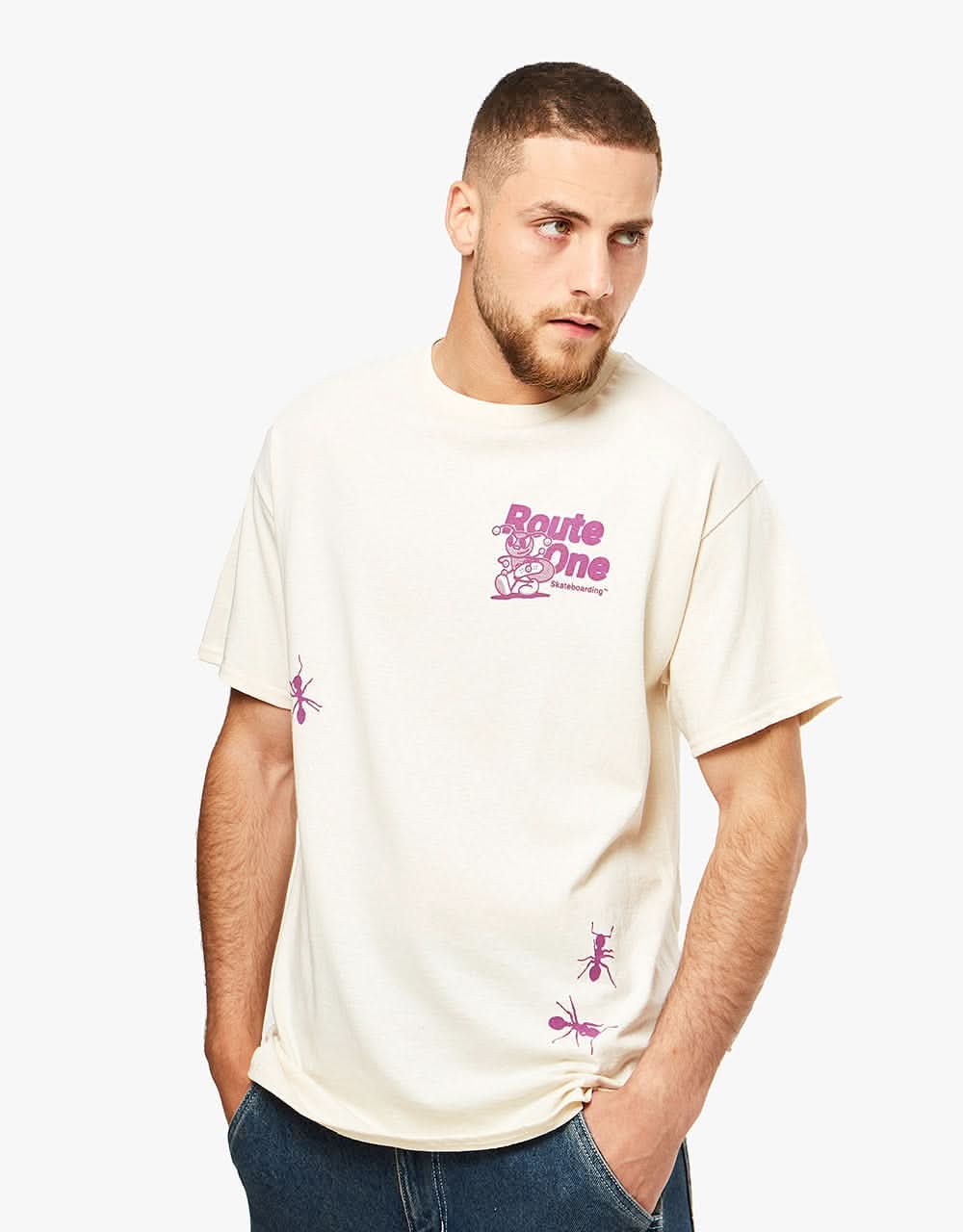 Route One Back To It T-Shirt - Natural