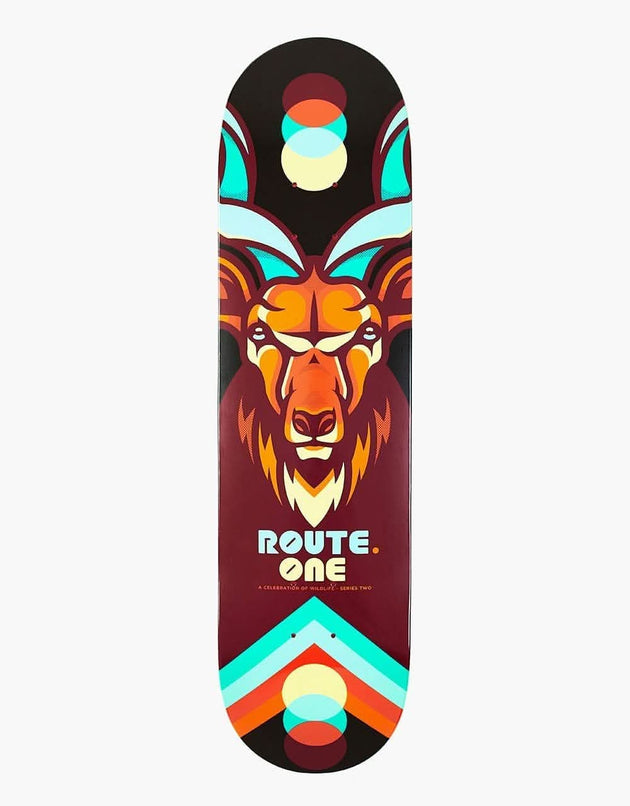 Route One Horned Beasts Skateboard Deck - 8"