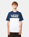 Vans Classic Block Kids T-Shirt - Dress Blues/White