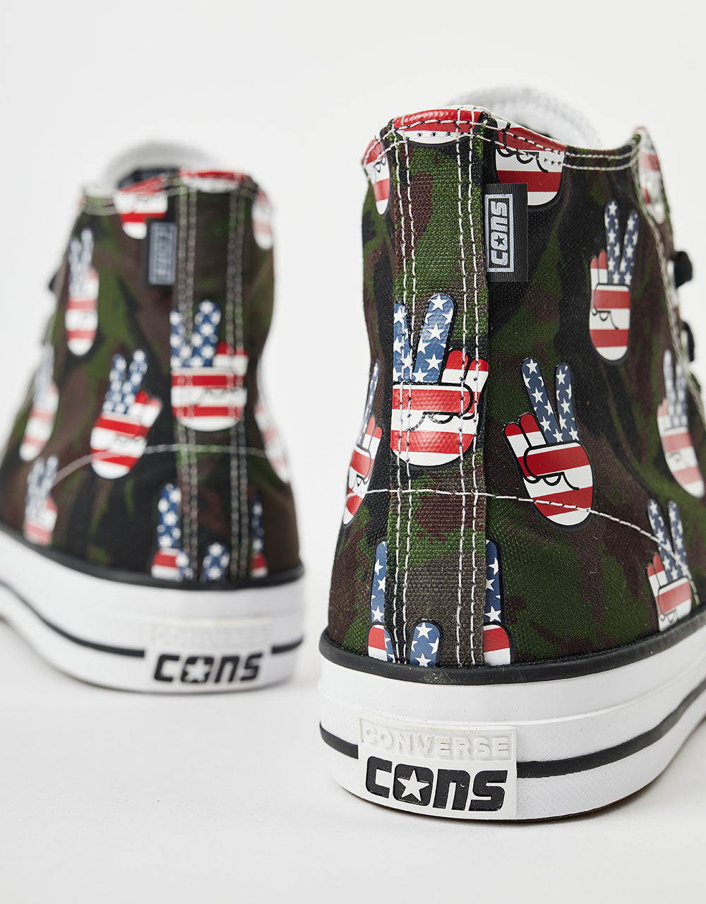 Converse Camo Peace CTAS Pro Hi Skate Shoes - Cypress Green/Navy