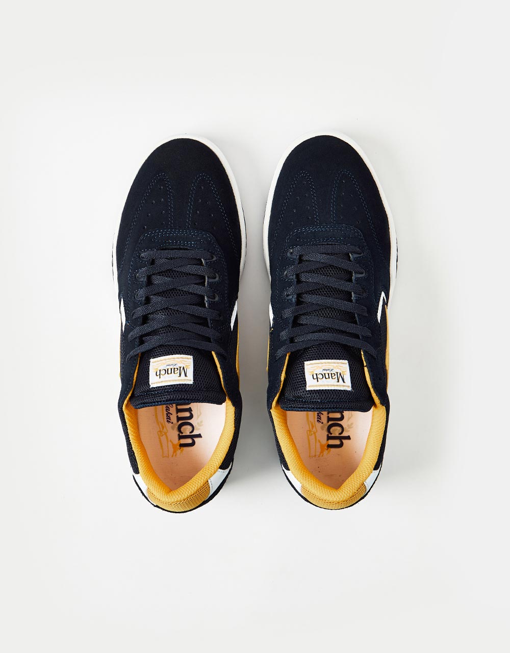 Lakai Atlantic Skate Shoes - Navy/Gold Suede