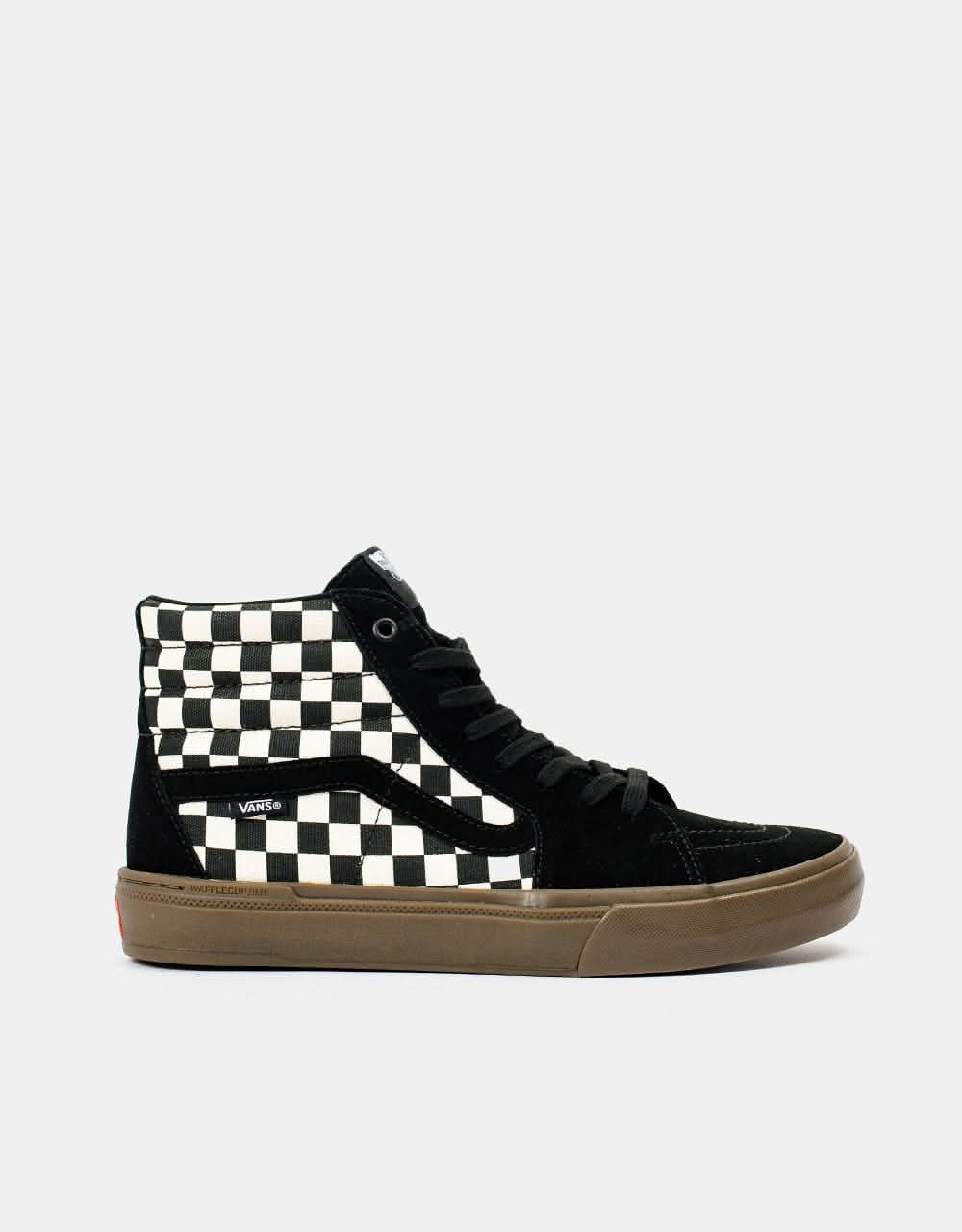 vans sk8 hi checkerboard black