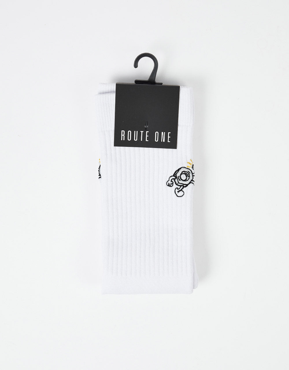 Route One Nuts Socks - White