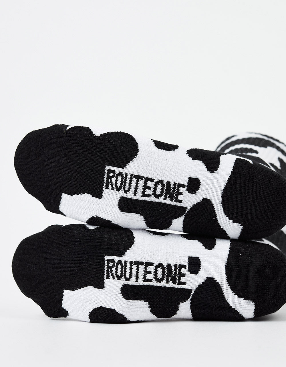 Route One Cow Socks - White