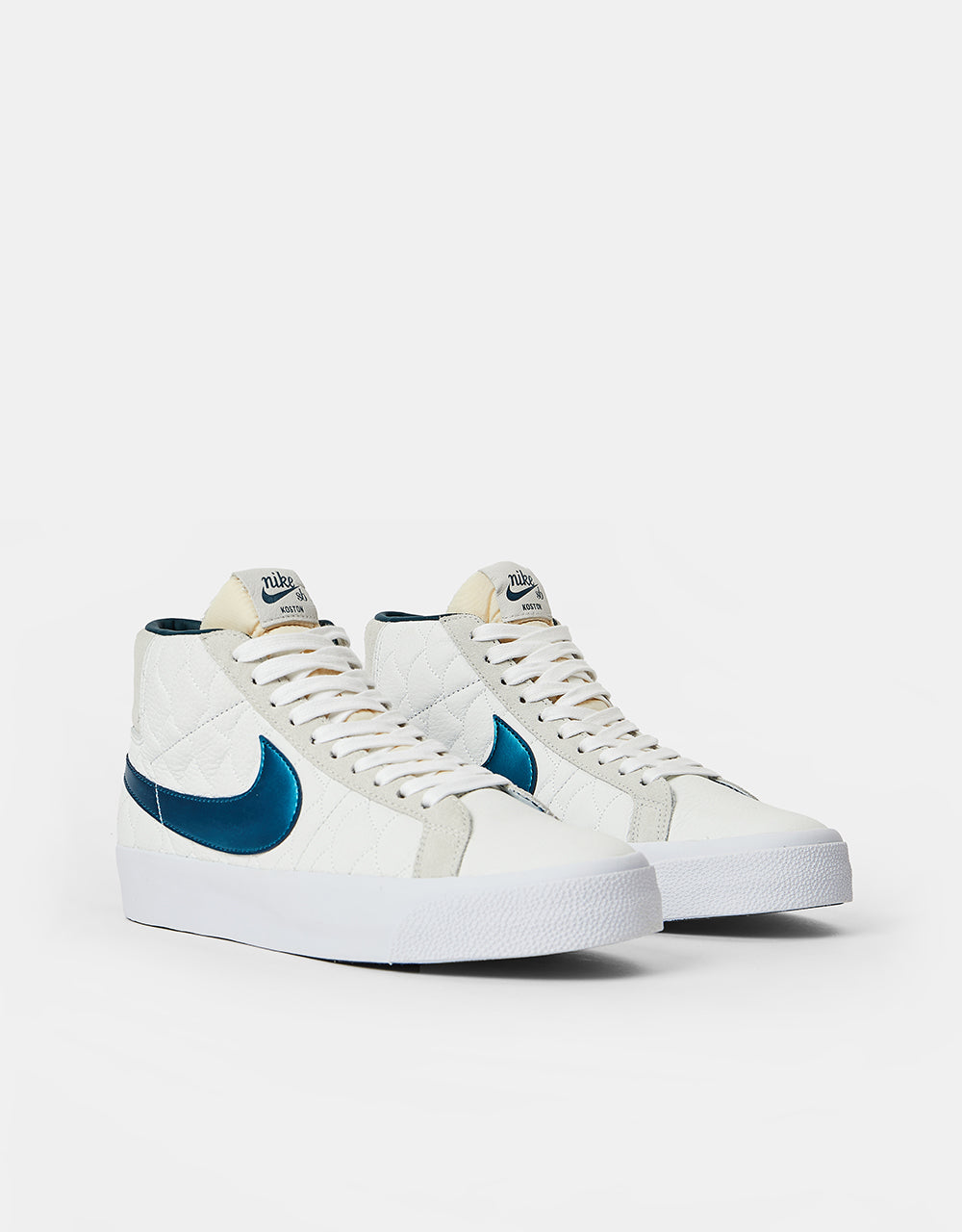 Nike SB Zoom Blazer Mid Skate Shoes - Summit White/Nightshade-White