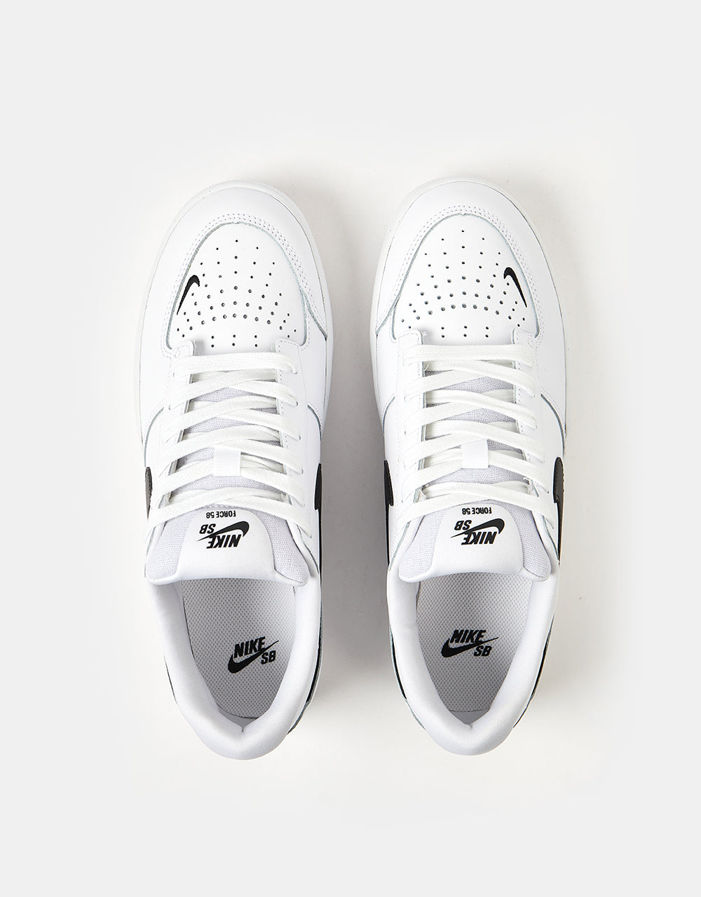 Nike SB Force 58 Premium Skate Shoes - White/Black-White-White