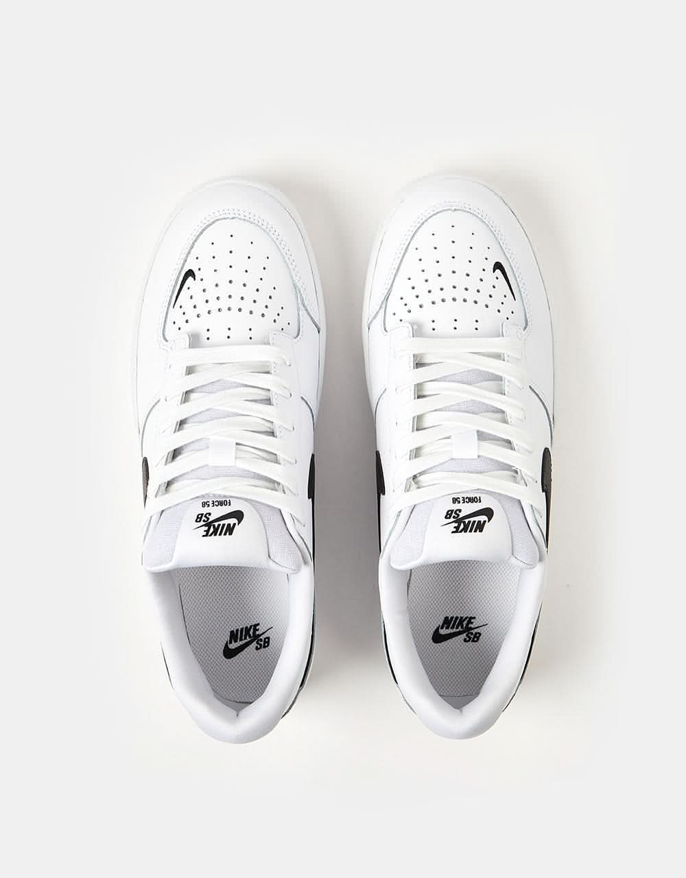 Nike SB Force 58 Premium Skate Shoes - White/Black-White-White