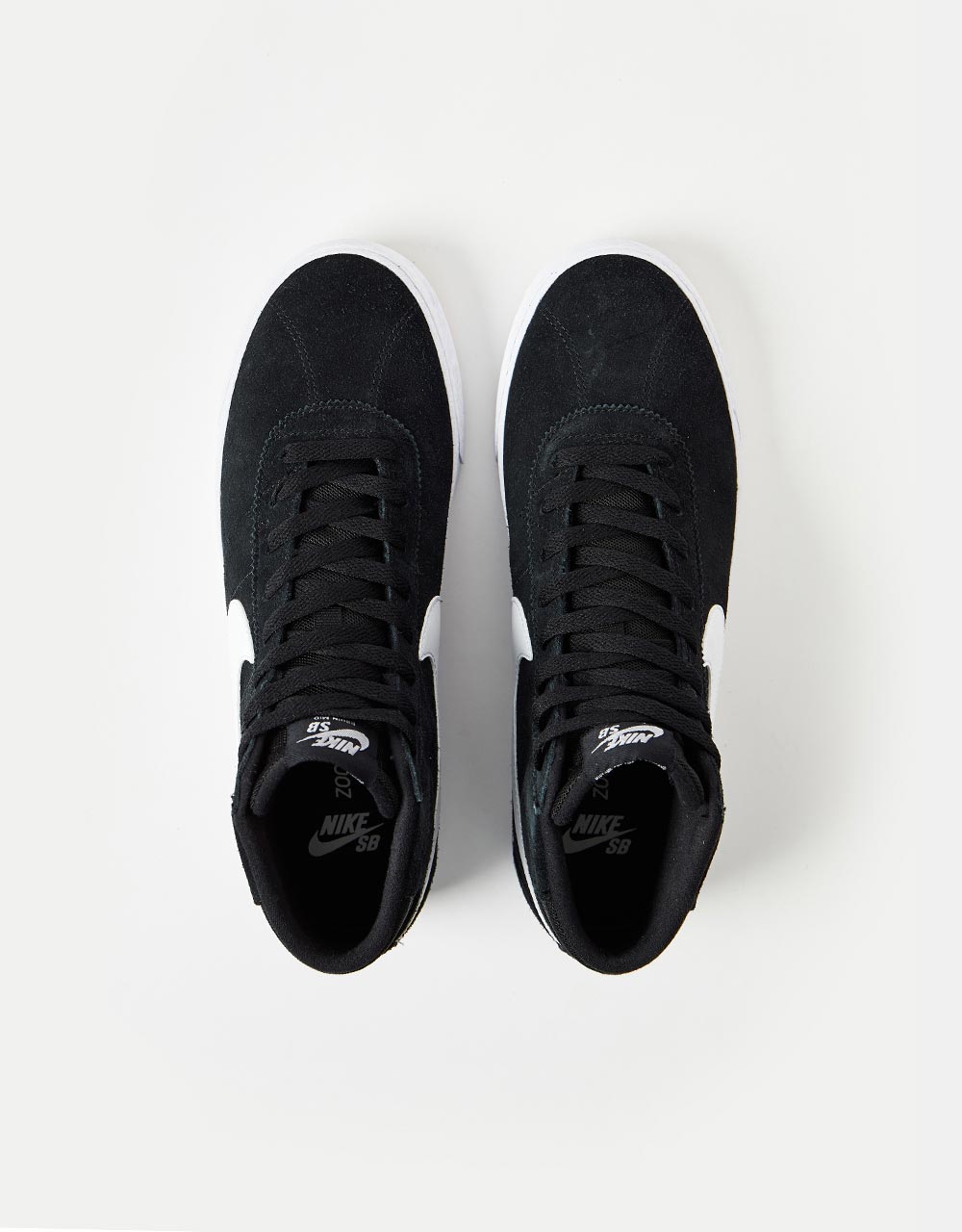 Nike SB Bruin High Skate Shoes - Black/White-Black-Gum Light Brown