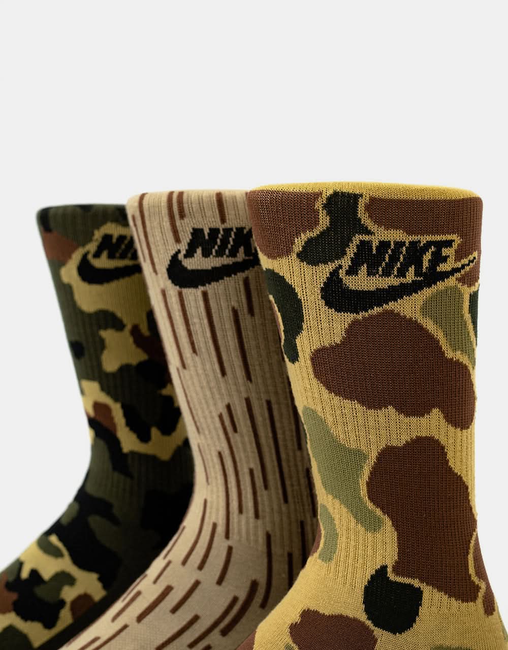 Nike Everyday Essential 3 Pack Socks - Brown Camo