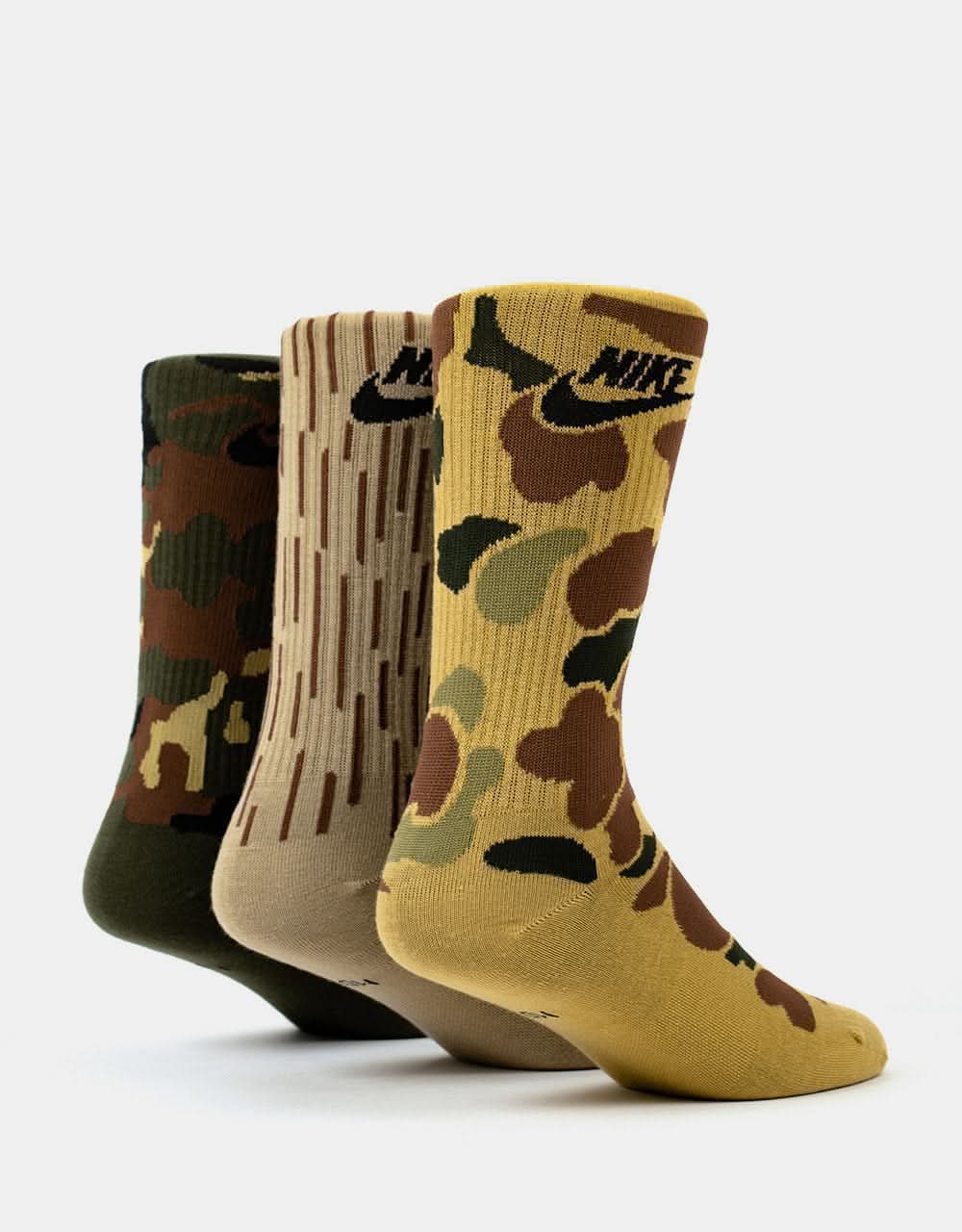 Nike Everyday Essential 3 Pack Socks - Brown Camo
