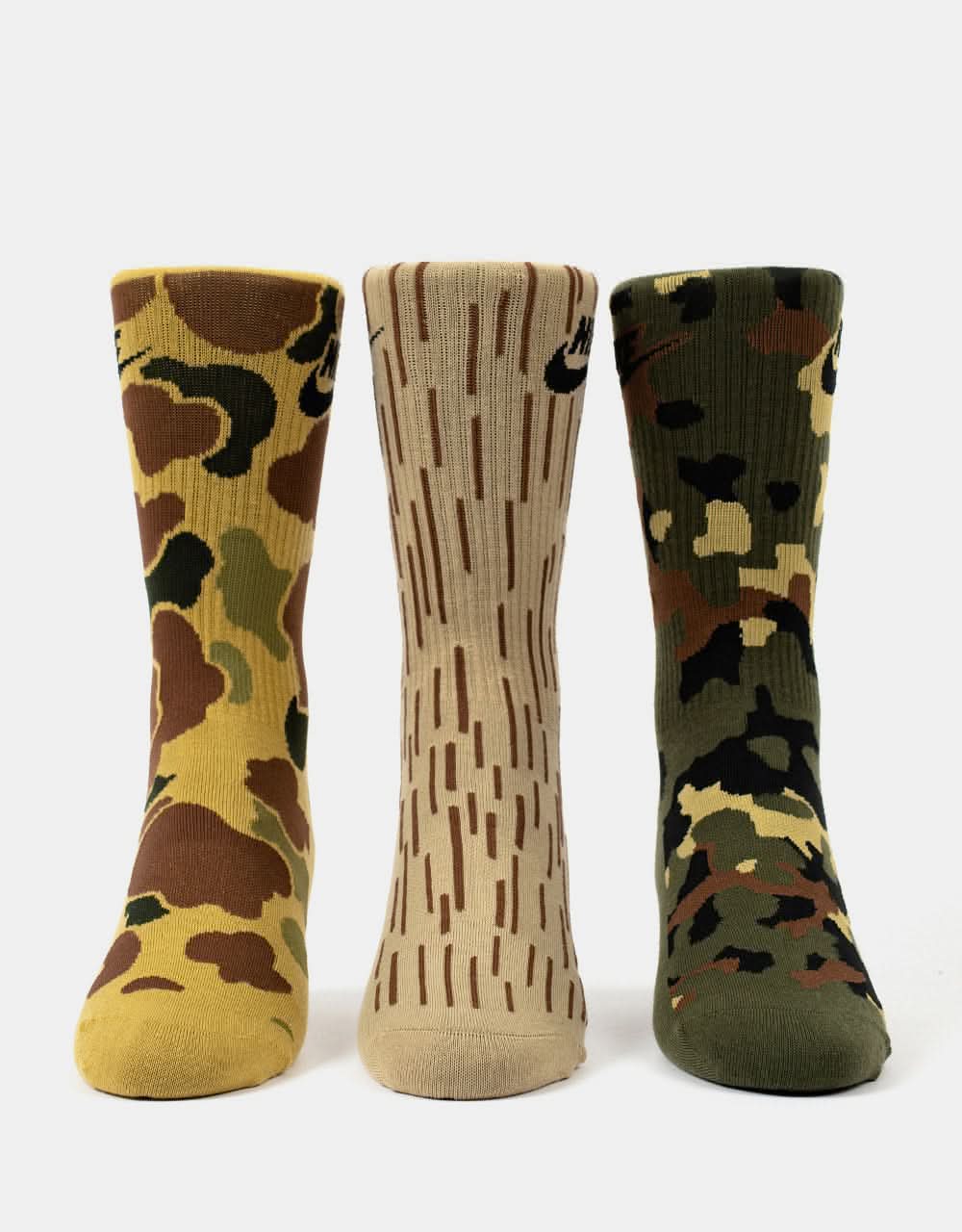 Nike Everyday Essential 3 Pack Socks - Brown Camo
