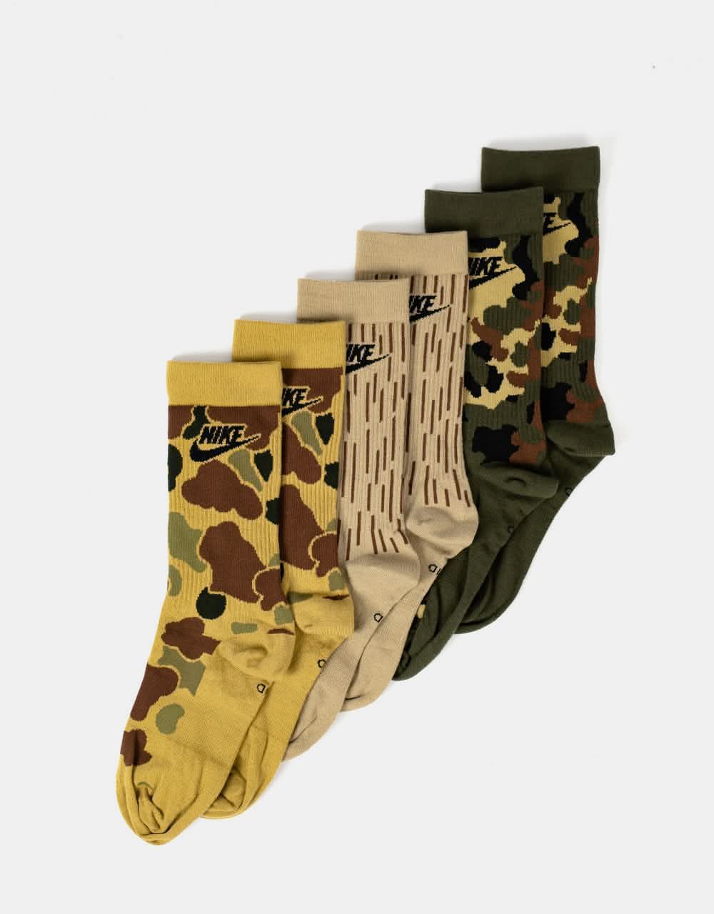 Nike Everyday Essential 3 Pack Socks - Brown Camo