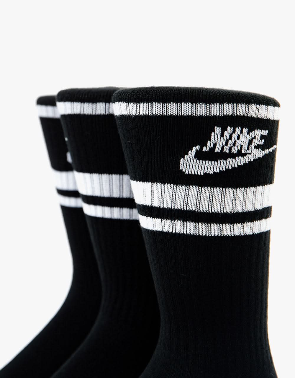 Nike Sportswear Everyday Essential 3 Pack Socks - Black/White