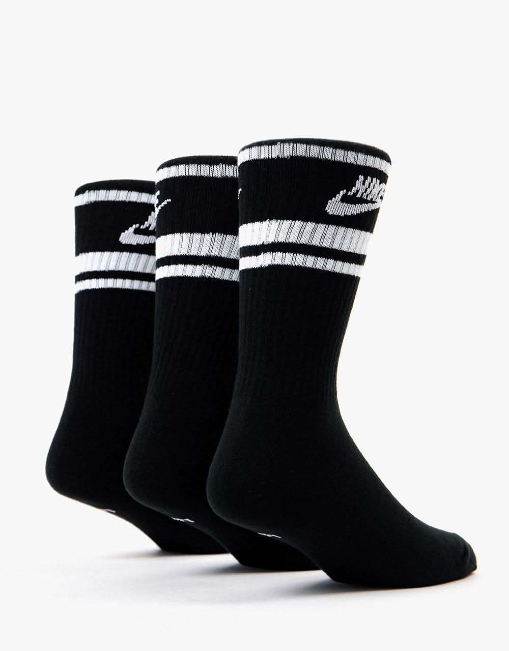 Nike Sportswear Everyday Essential 3 Pack Socks - Black/White