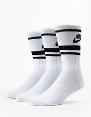 Nike Sportswear Everyday Essential 3 Pack Socks - White/Black/Black