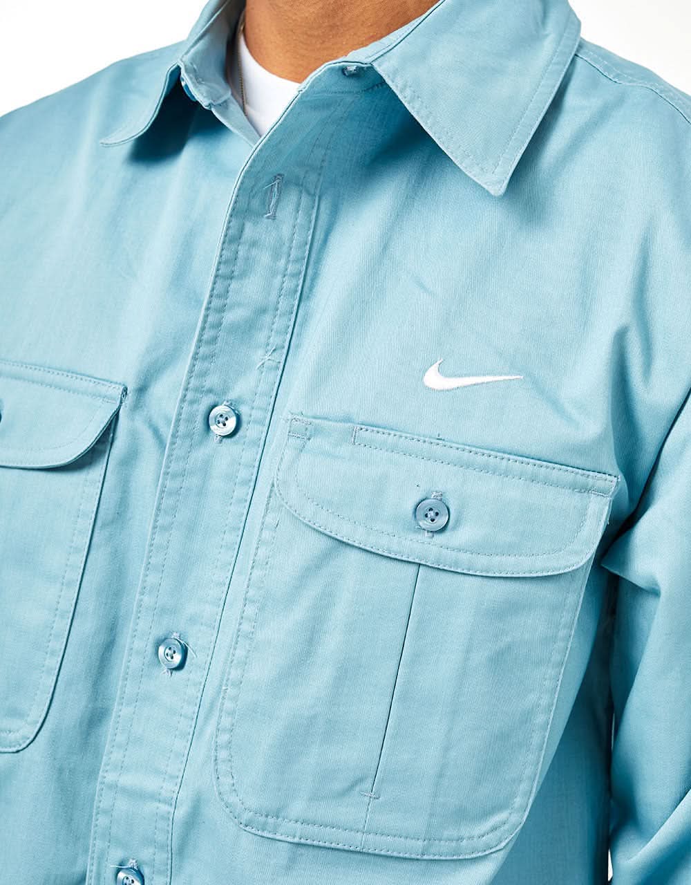 Nike Tanglin Woven LS Shirt - Worn Blue