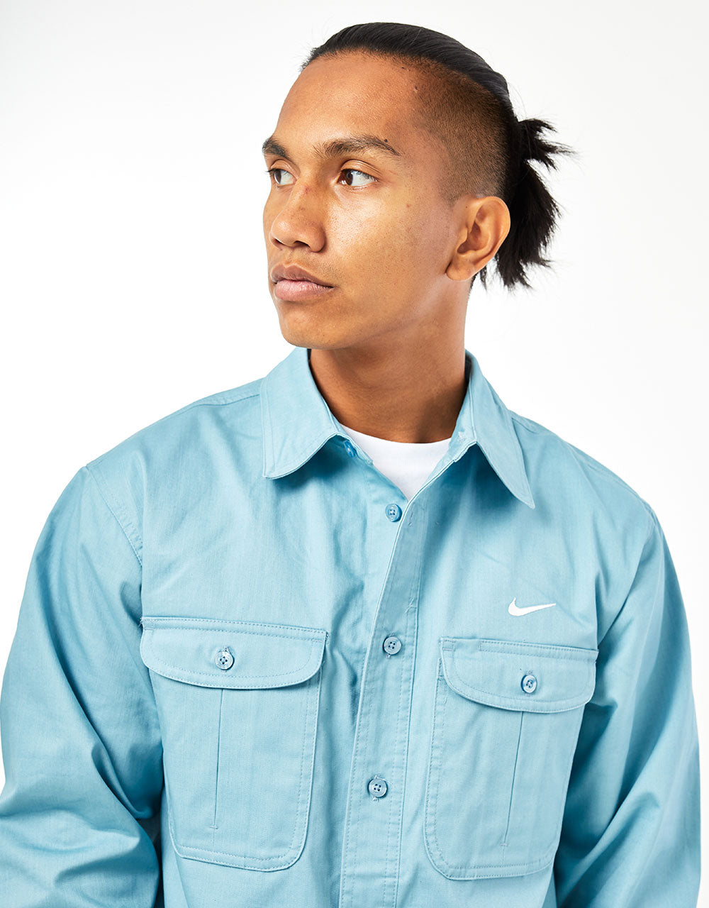 Nike Tanglin Woven LS Shirt - Worn Blue