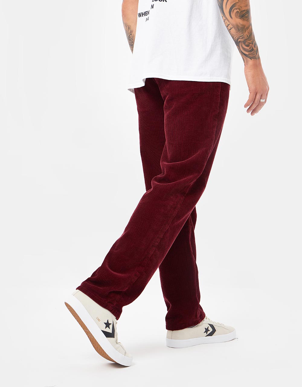 Route One Relaxed Fit Big Wale Cords - Port