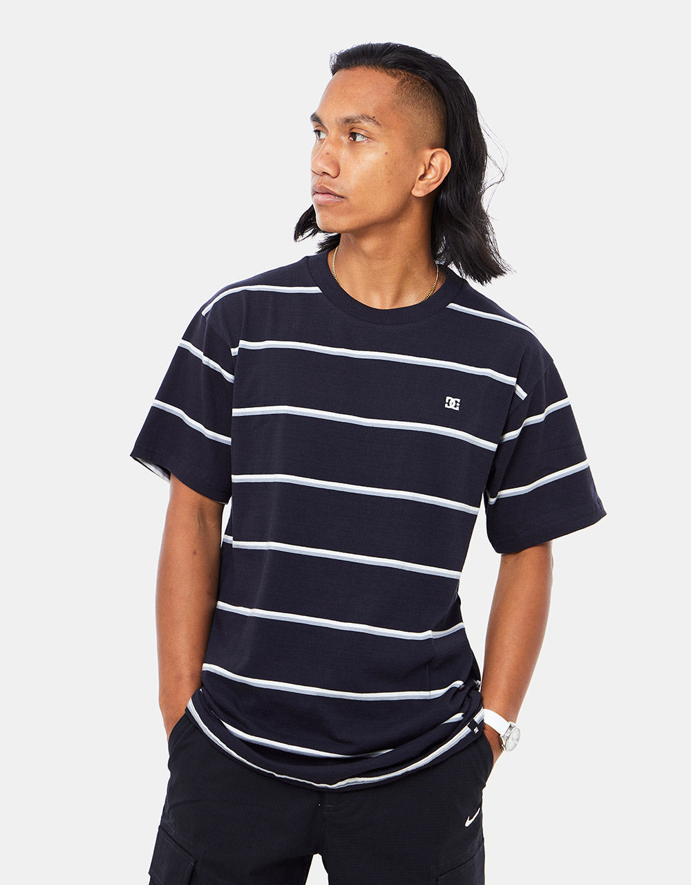 DC Spaced Out Stripe T-Shirt - Black Space Stripe