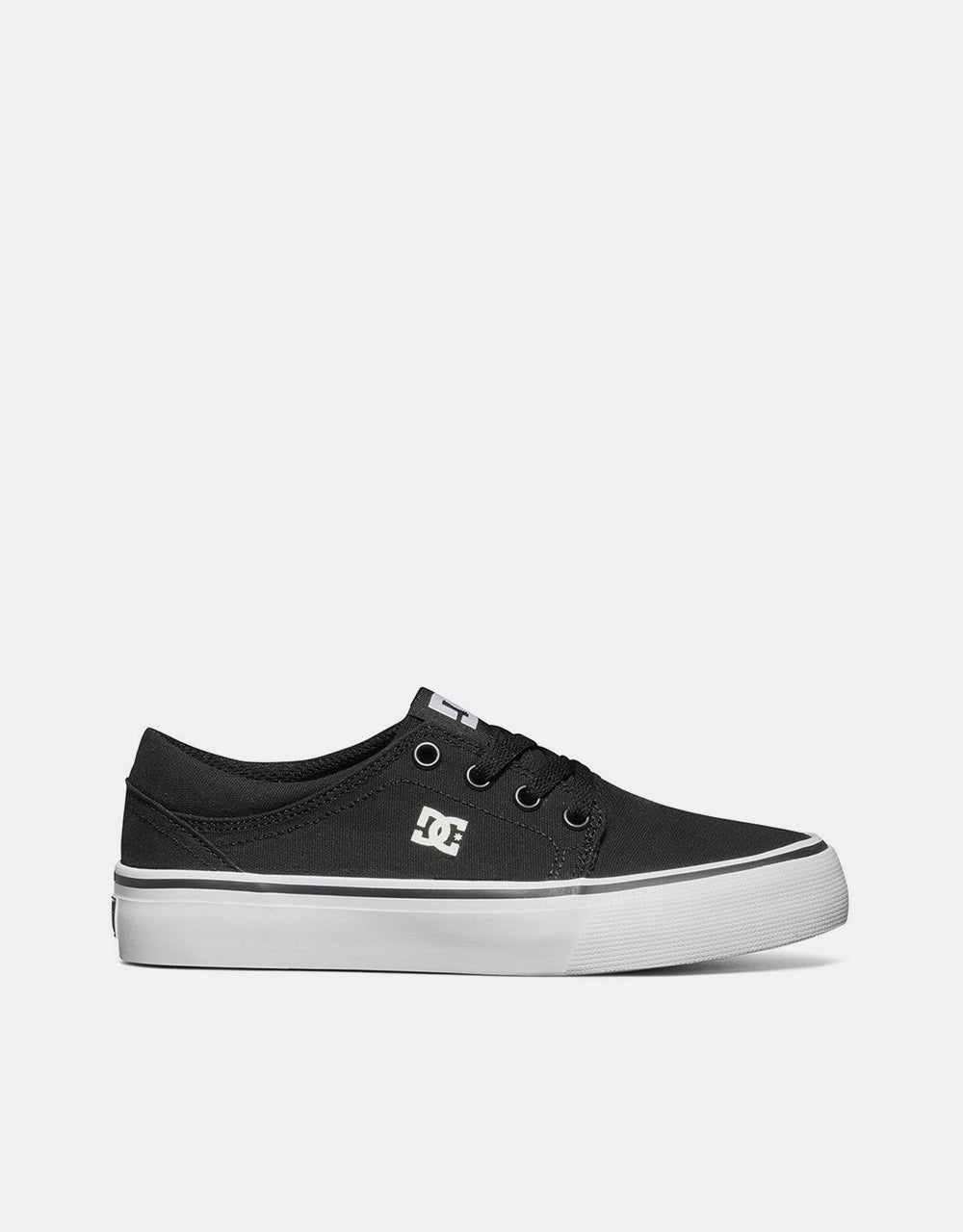 DC Trase Kids Skate Shoes - Black/White