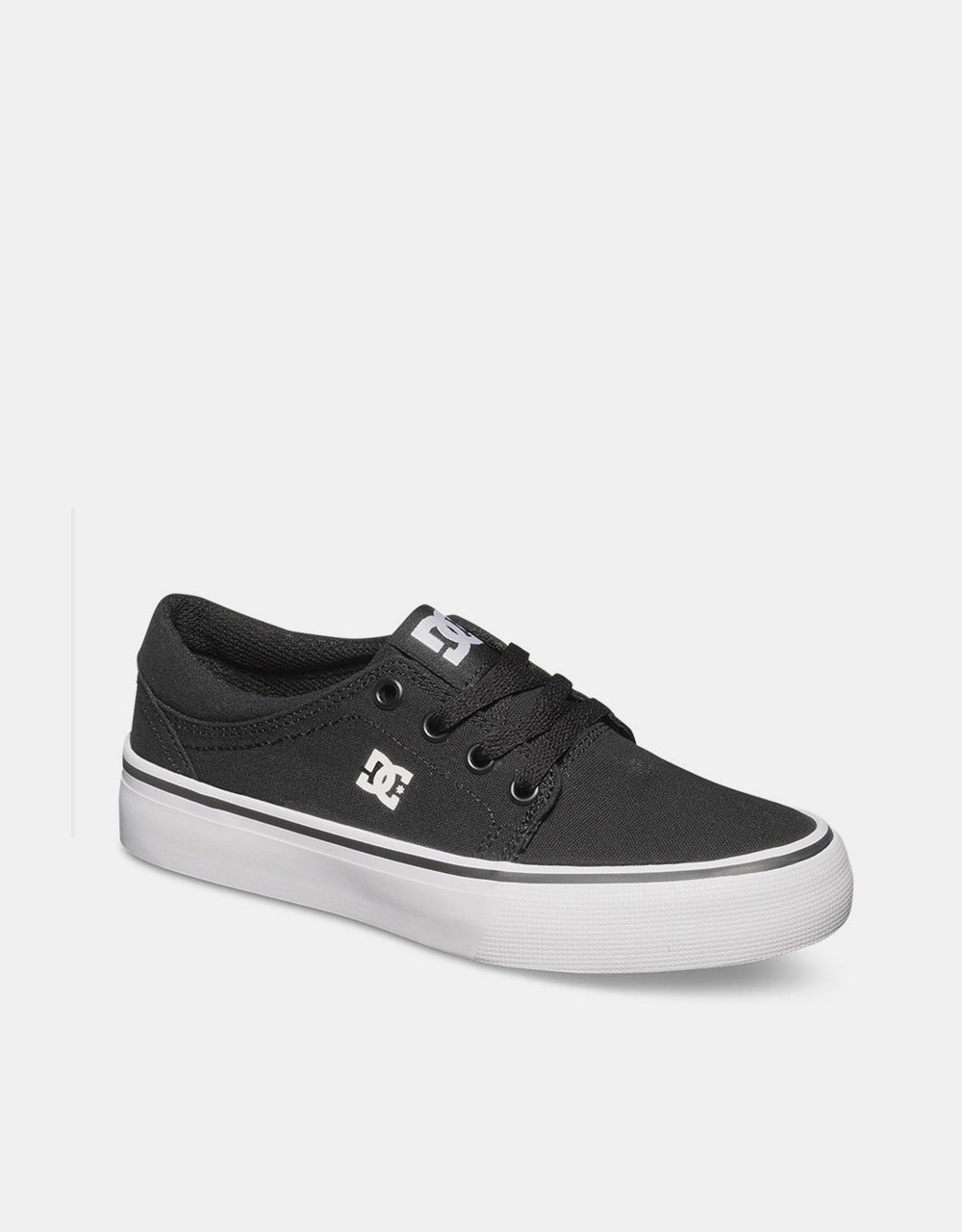 DC Trase Kids Skate Shoes - Black/White