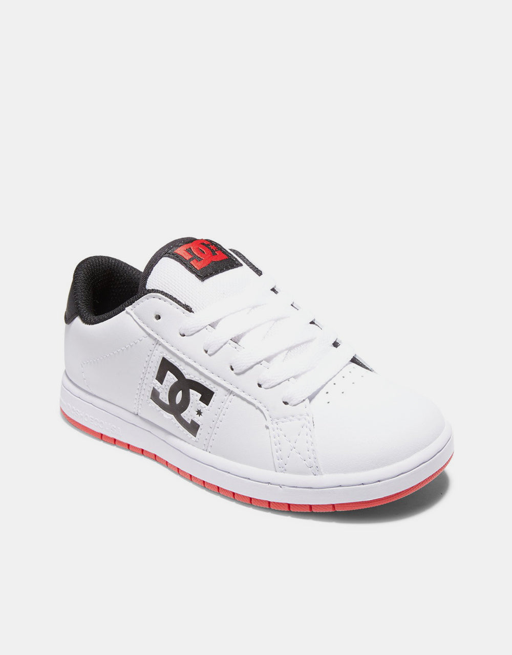 DC Striker Kids Skate Shoes - White/Black/Red