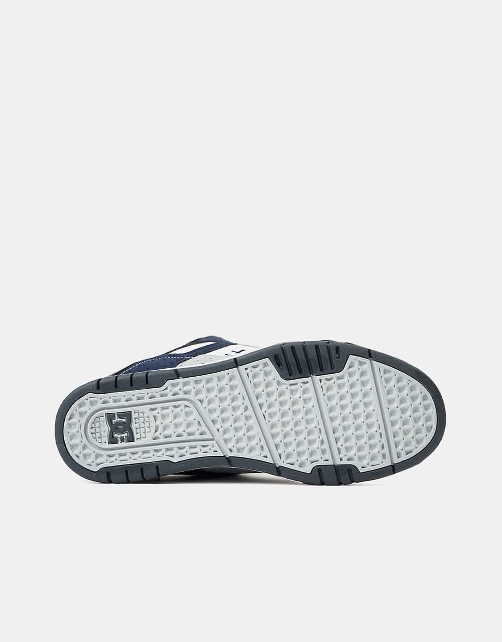 DC Stag Skate Shoes - White/Grey/Blue