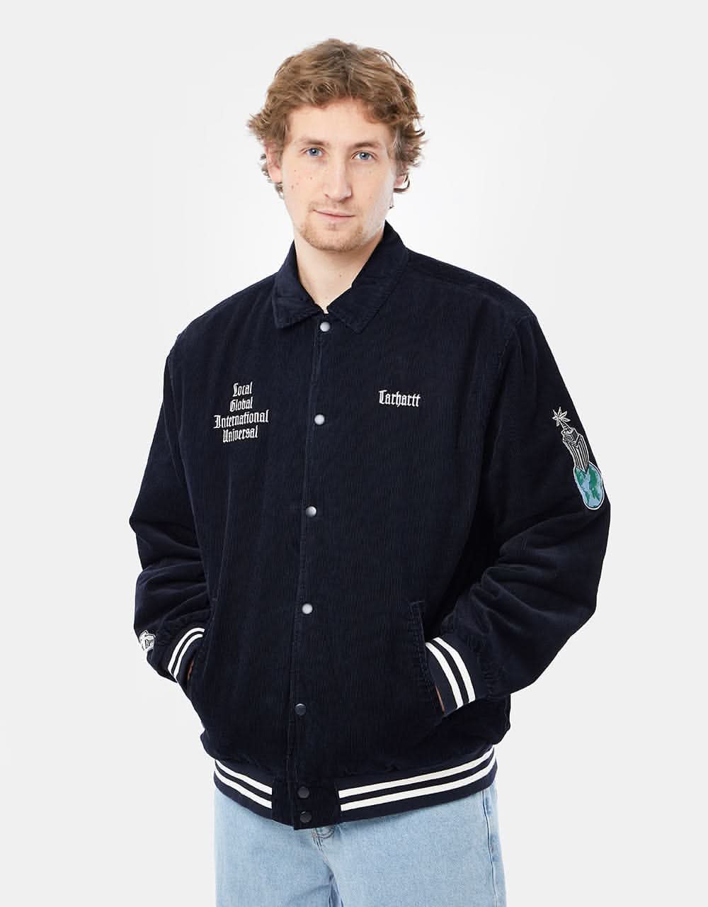 Carhartt WIP Letterman Jacket - Dark Navy/Wax