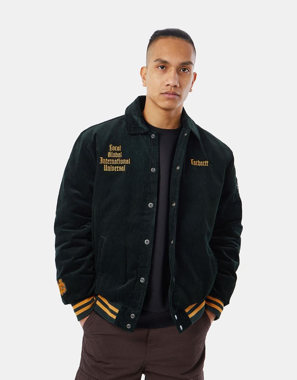Carhartt WIP Letterman Jacket - Dark Cedar/Ochre