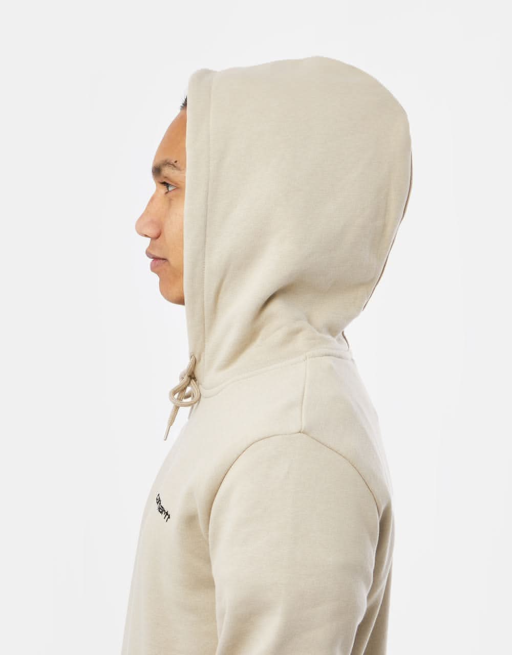 Carhartt WIP Hooded Script Embroidery Sweatshirt - Wall/Black