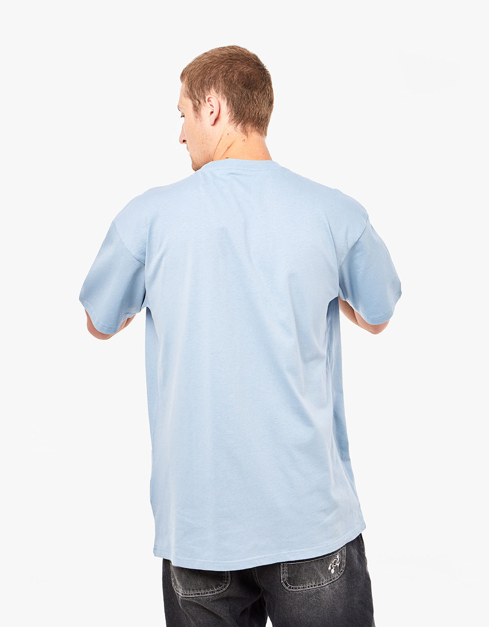 Carhartt WIP Bubble Script T-Shirt - Misty Sky