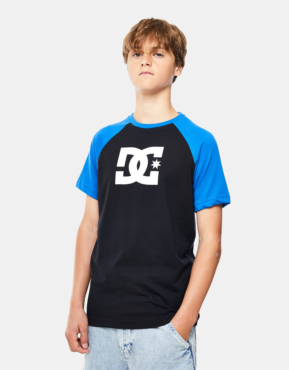 DC Raglan Kids T-Shirt - Black/Turkish Sea