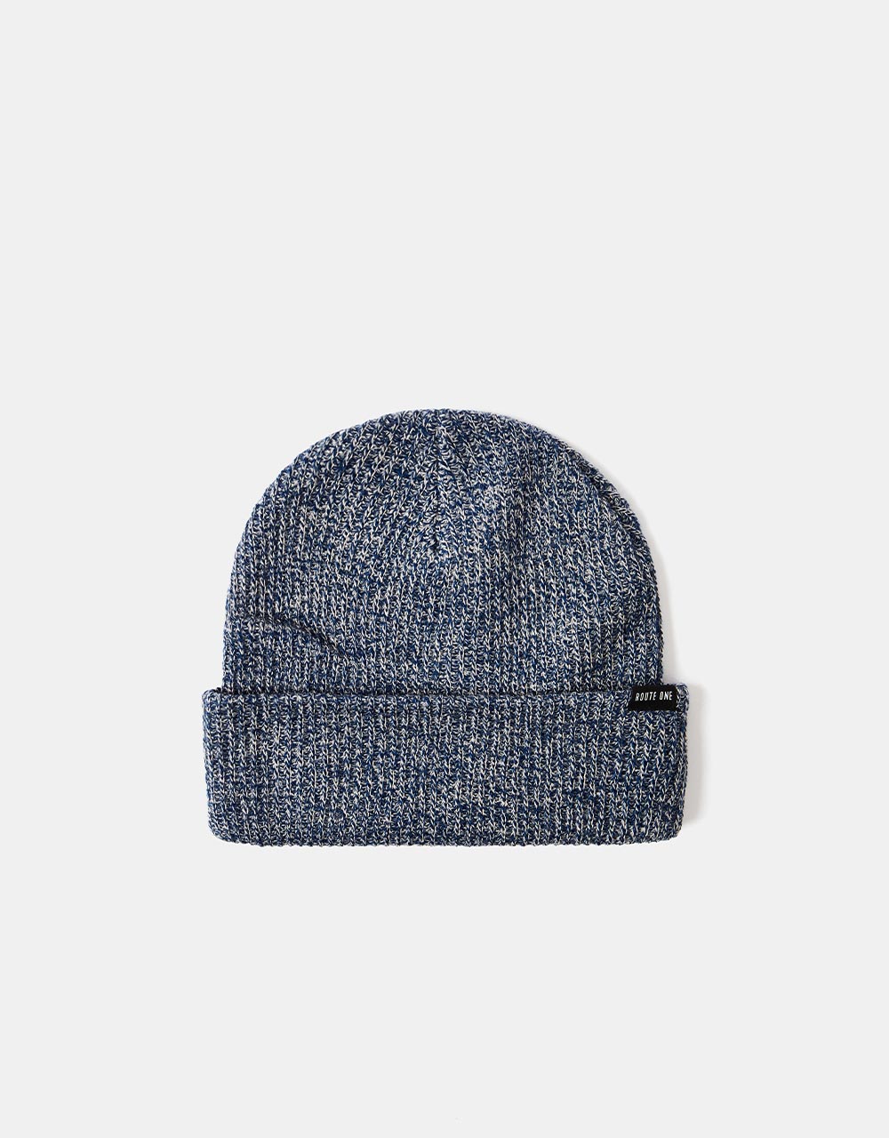 Route One Recycled Fisherman Beanie - Heather Blue