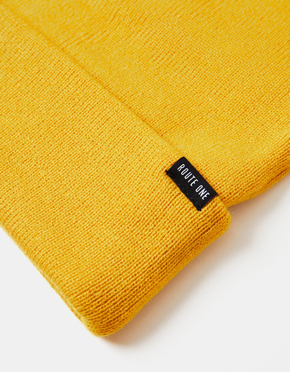 Route One Recycled NY Cuff Beanie - Mustard