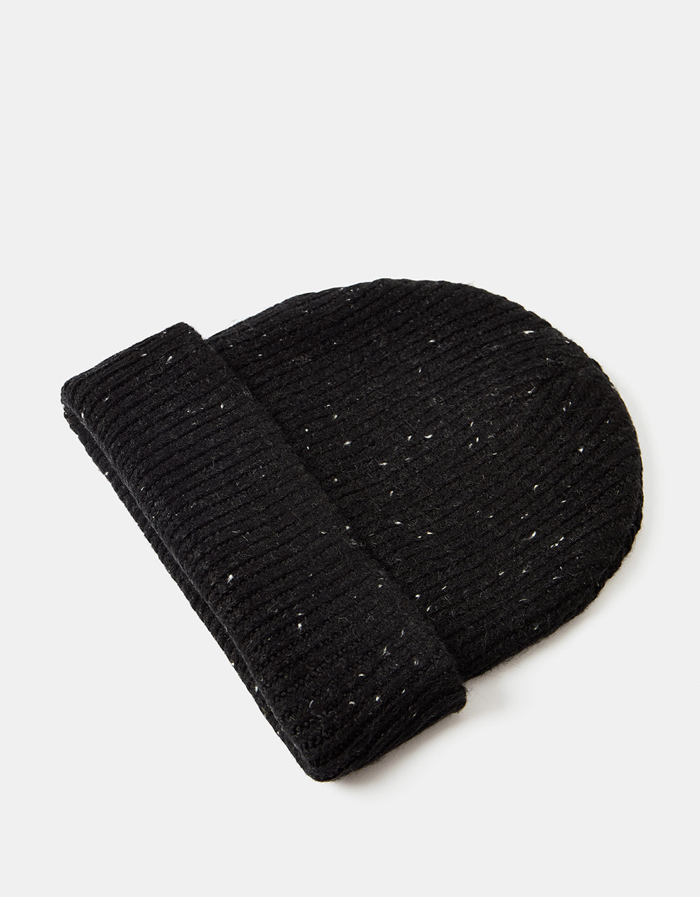 Route One Recycled Fleck Beanie - Black