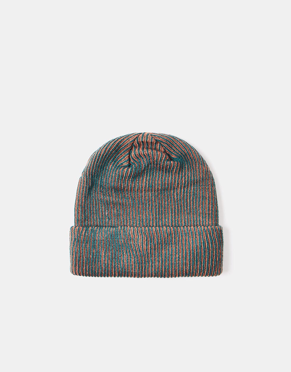 Route One Recycled Contra Fisherman Beanie - Teal/Red Clay