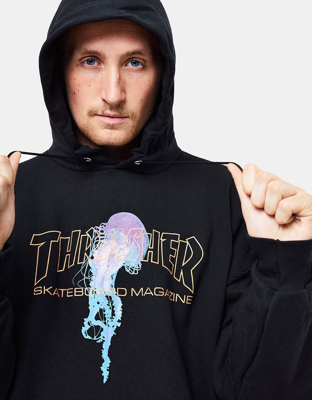 Thrasher x Atlantic Drift Pullover Hoodie - Black/Orange