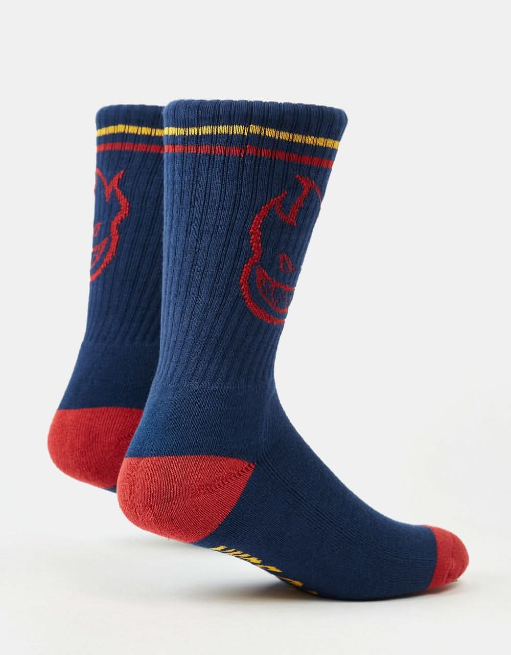 Spitfire Bighead Socks - Navy/Red/Gold