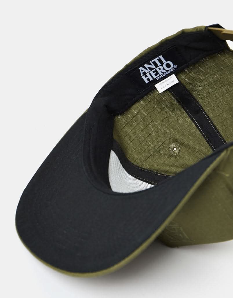 Anti Hero Black Hero Outline Snapback Cap - Olive/Olive