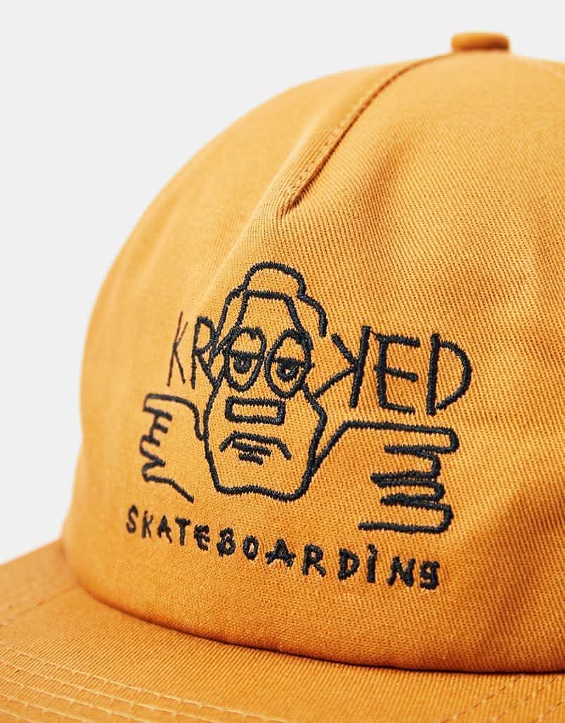 Krooked Arketype Raw Snapback Cap - British Khaki/Black