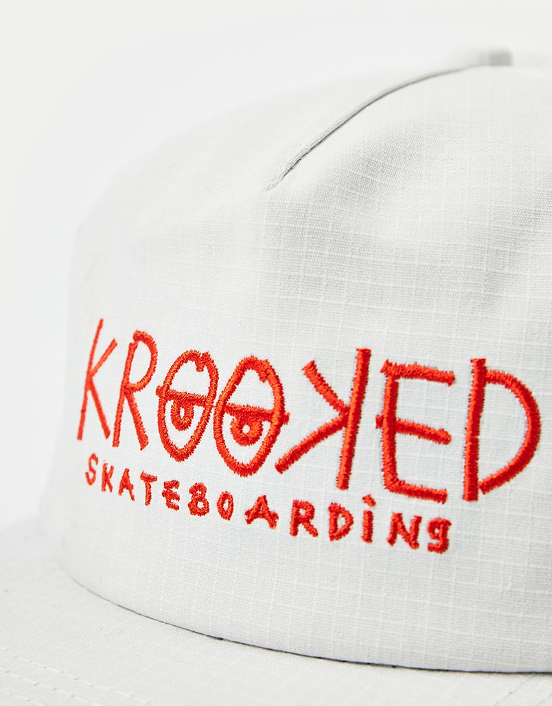 Krooked Krooked Eyes Snapback Cap - Natural/Red
