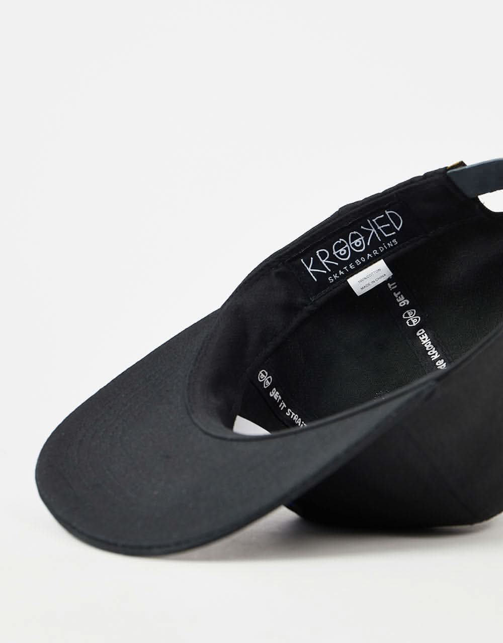 Krooked Eyes Strapback Cap - Black/Blue