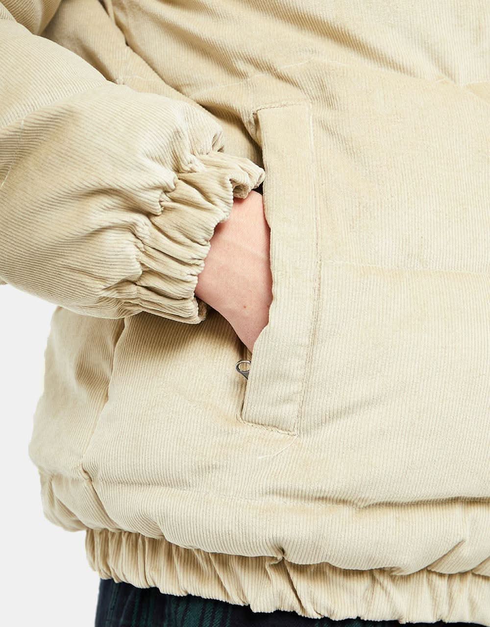 Route One Corduroy Puffer Jacket - Ivory Cream