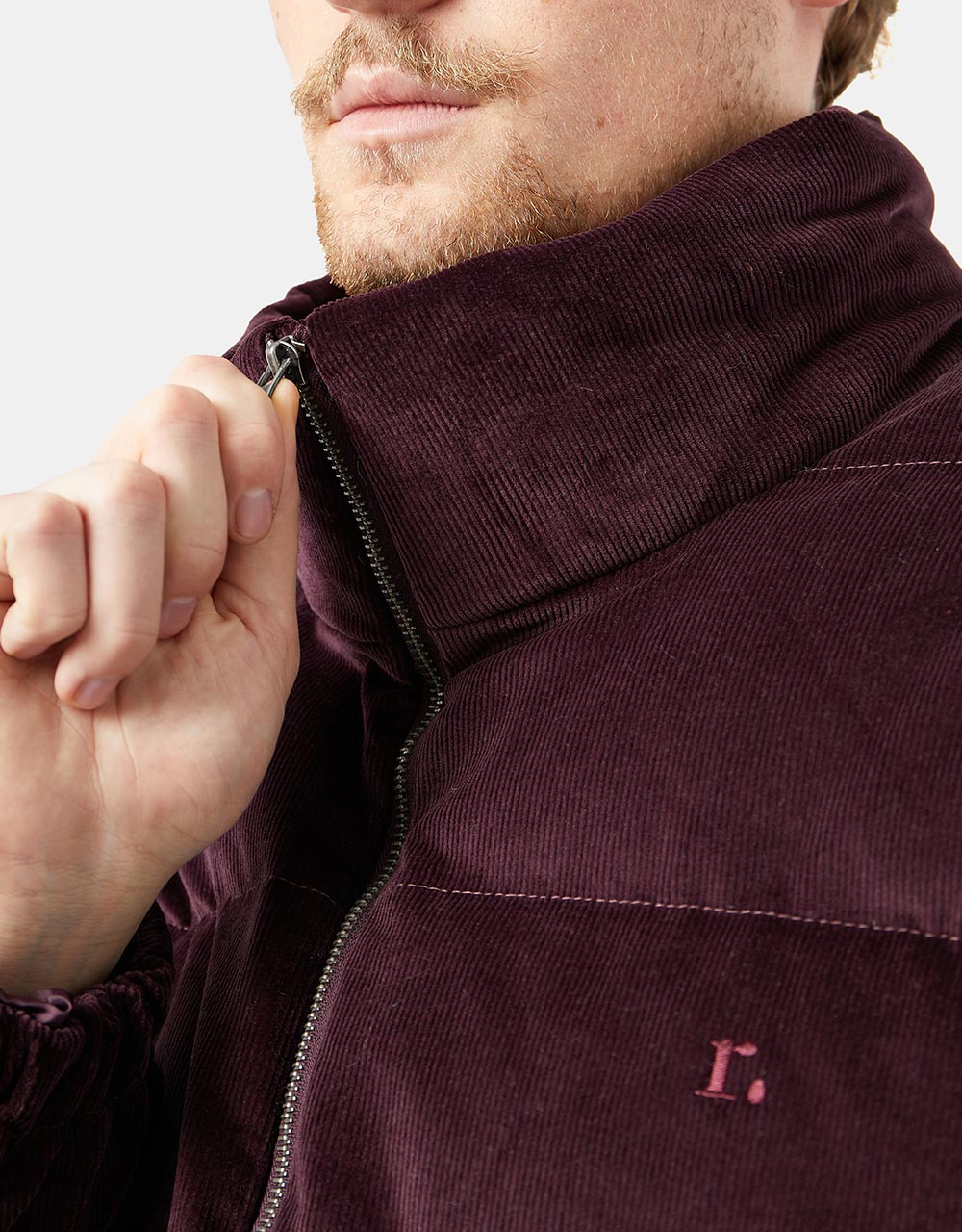 Route One Corduroy Puffer Jacket - Port