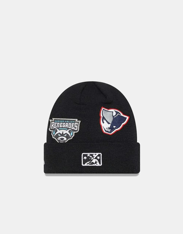 New Era Scranton Wilkes Barre Rail Riders Multi Patch Cuff Beanie - Black