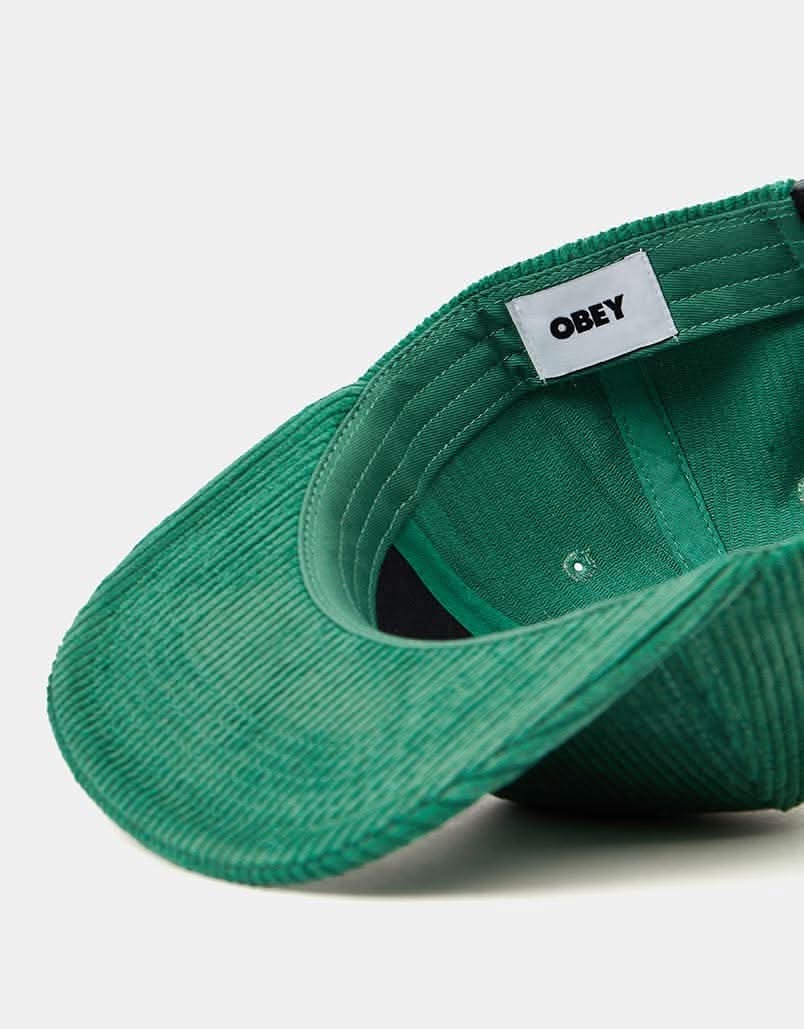Obey Bold Cord 6 Panel Strapback Cap - Jade