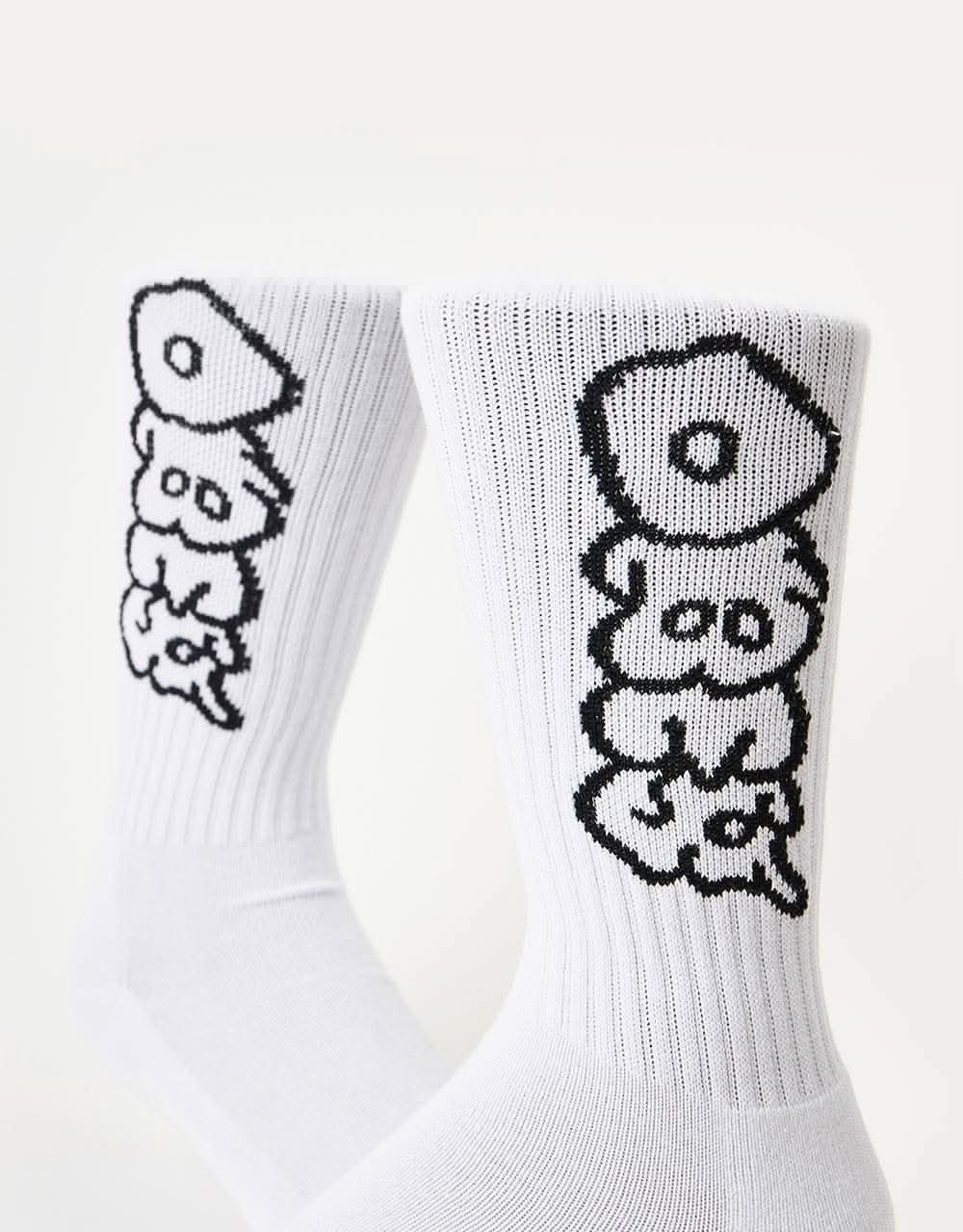 Obey Brux Socks - White