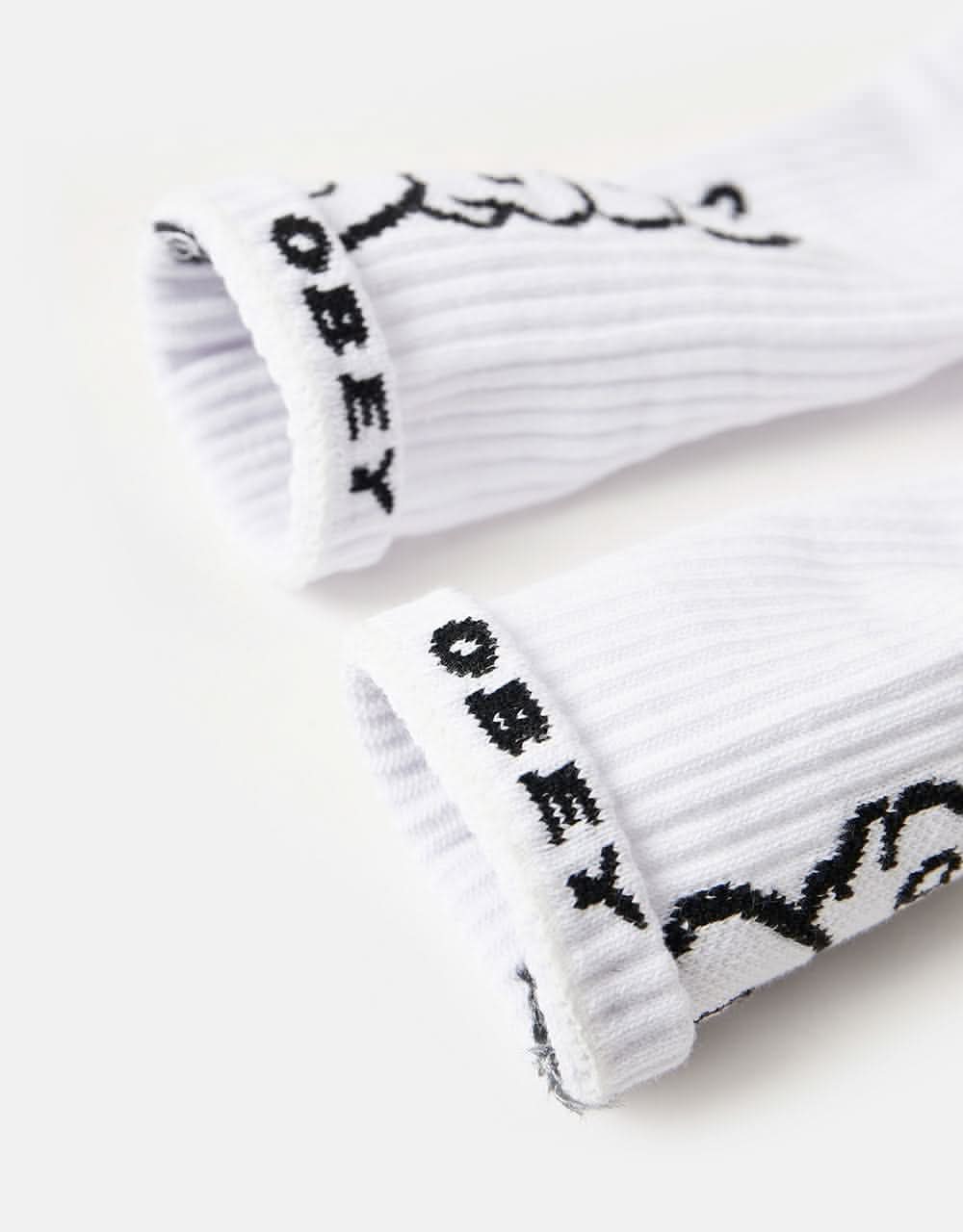 Obey Brux Socks - White