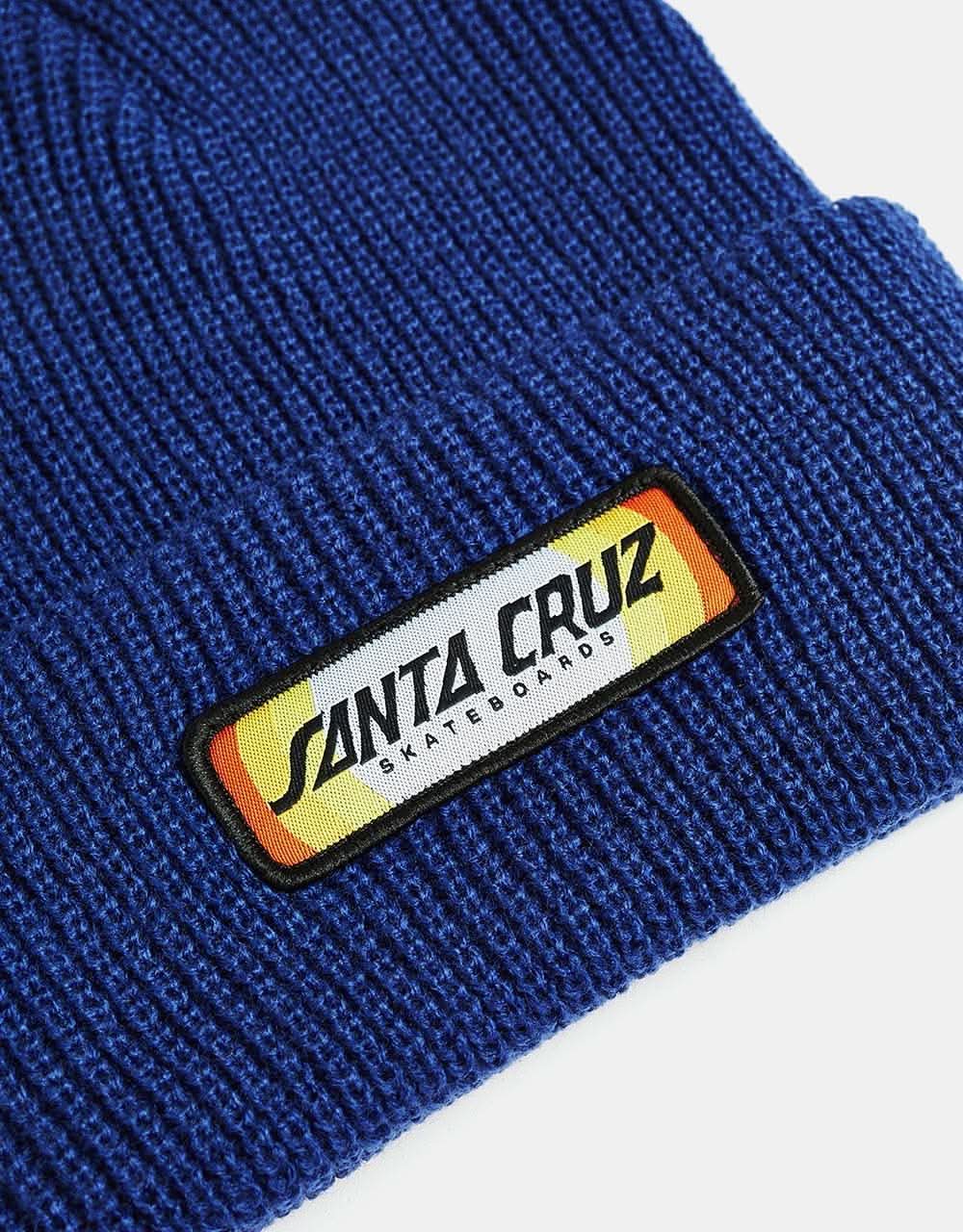 Santa Cruz Sundown Ray Strip Beanie - Navy Blue